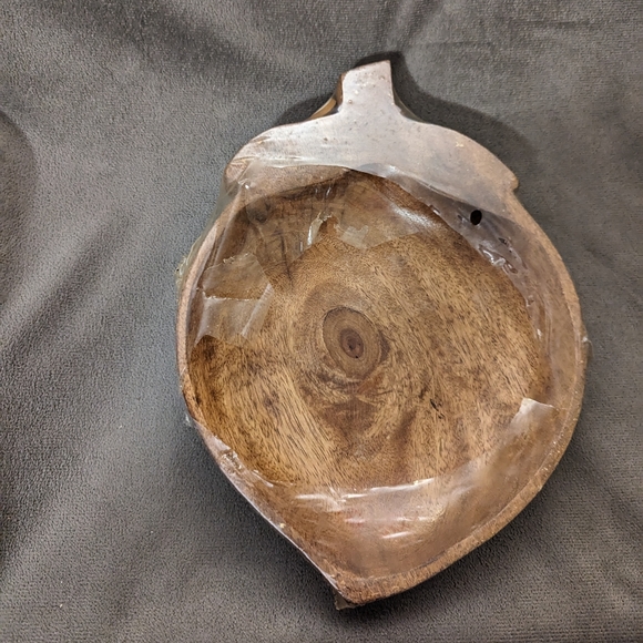 Vintage Acorn Shaped Wooden Nut Bowl Wall Hanging Home Decor - Picture 7 of 7